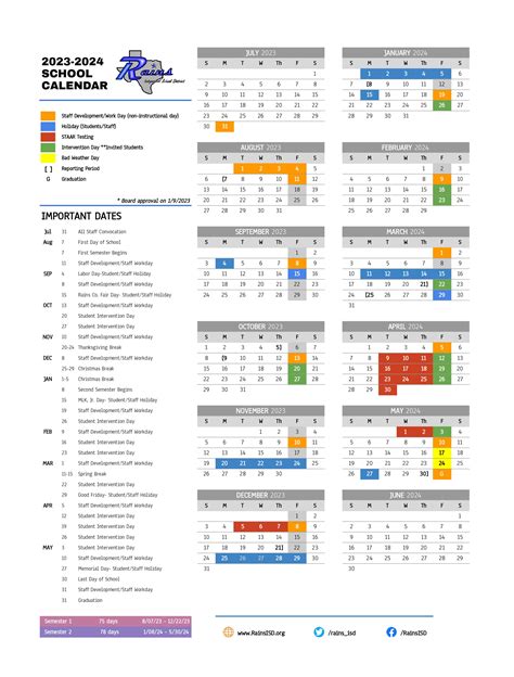rhisd|rains isd calendar 2022.